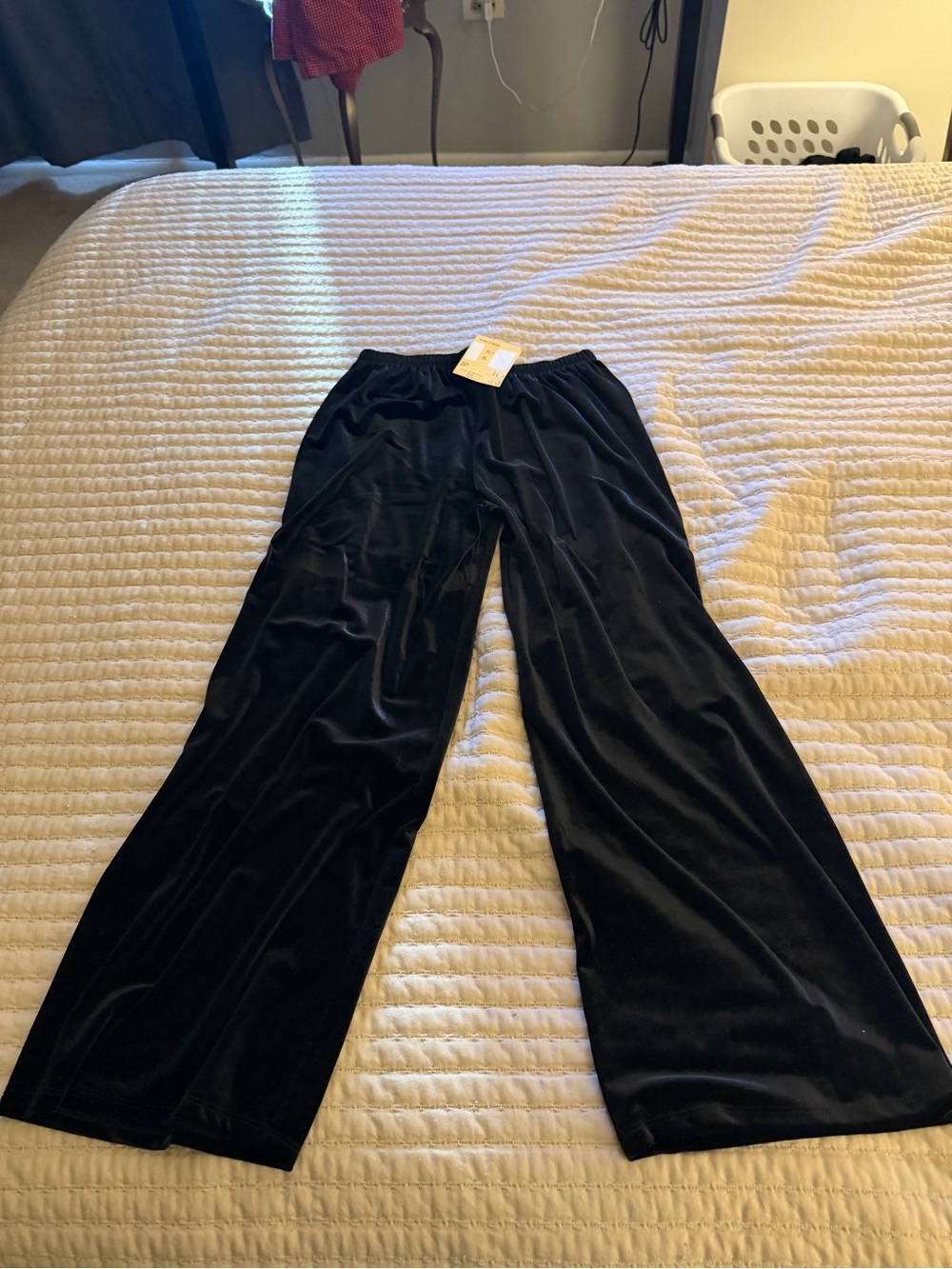 Nordstrom Black Women’s Velvet Wide-Leg Pants